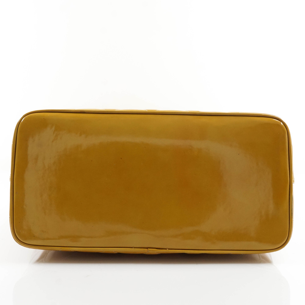 Auth Chanel Hand Bag Enamel Yellow #26809C46 - Picture 6 of 15